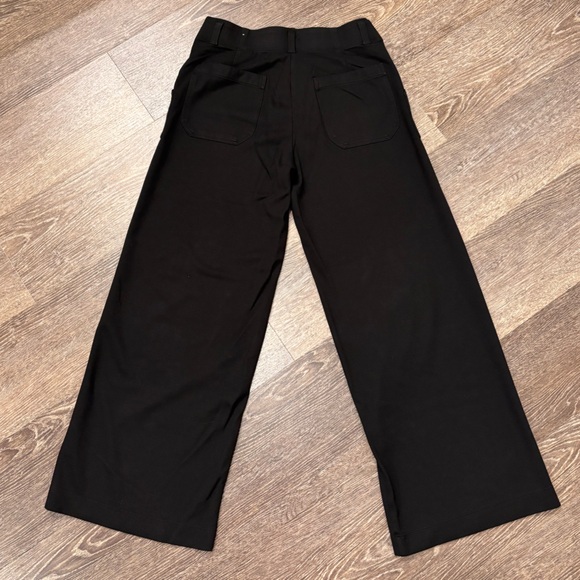 MAX STUDIO Ponte Mid Waist Full Length Wide Leg Trousers Pants - Picture 6 of 11